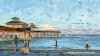 First Light at the Pier 9"x16"